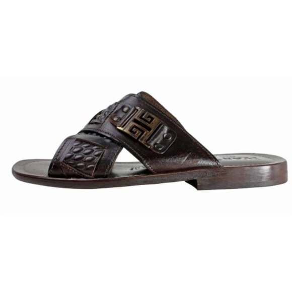 Jacob Men’s Italian Leather Brown Sandals Shoes main image 8